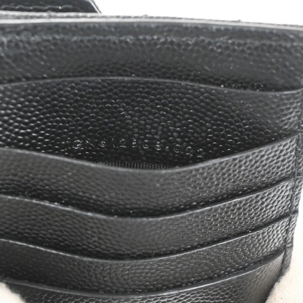 SAINT LAURENT YSL Logo Frap Card Coin Case Quilted Leather Black 612808 87KB982 - Picture 12 of 12